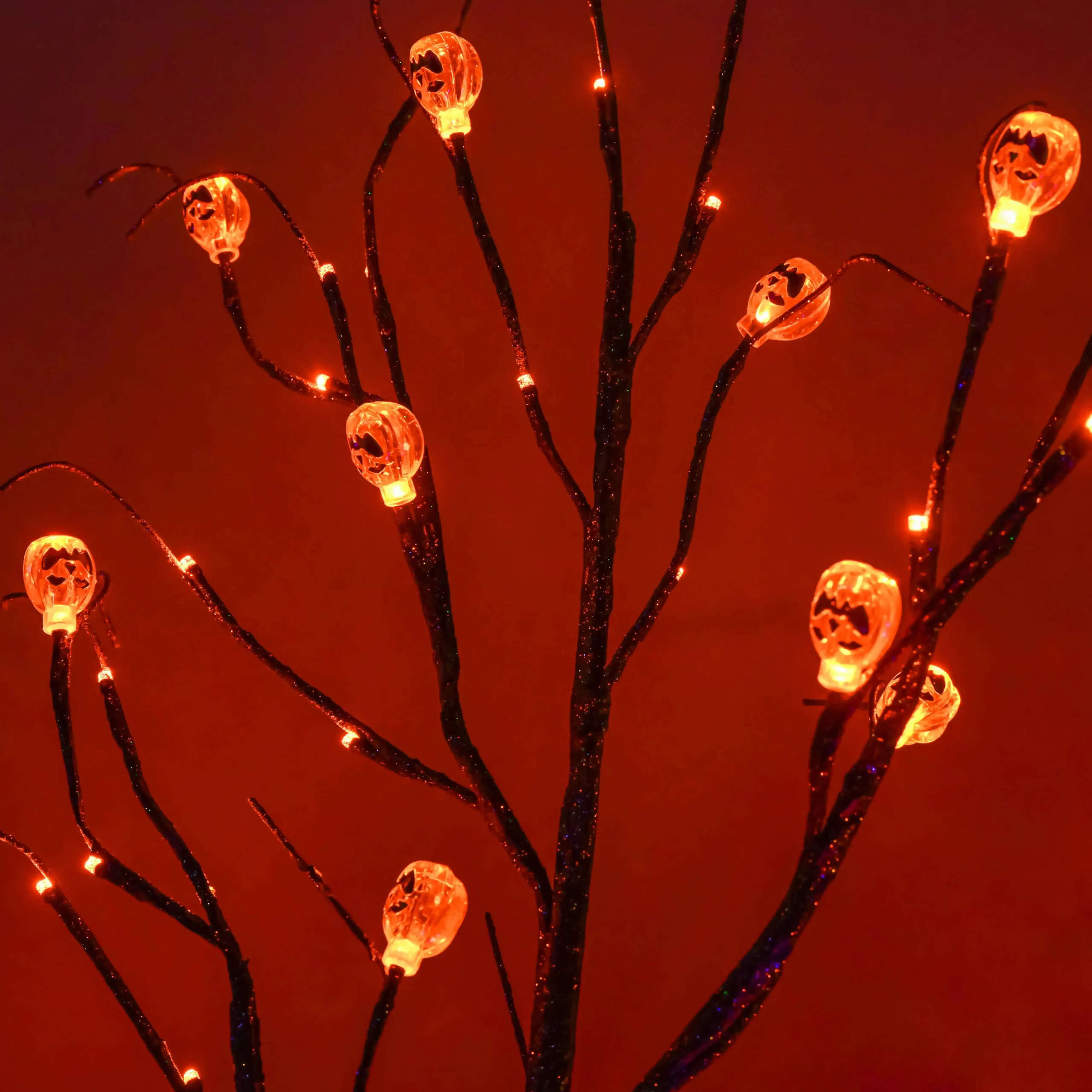 Halloween LED Tree With Pumpkins 18 Inches Tall 3