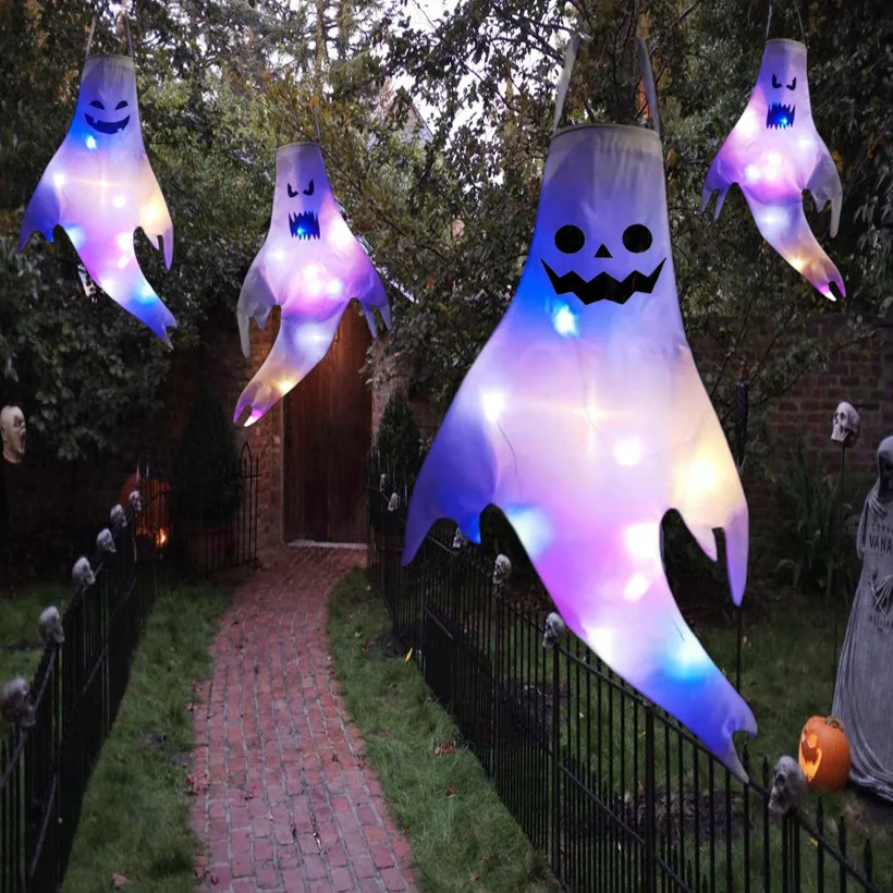 Hanging LED Halloween Ghost – Luminous Windsock Decoration 3
