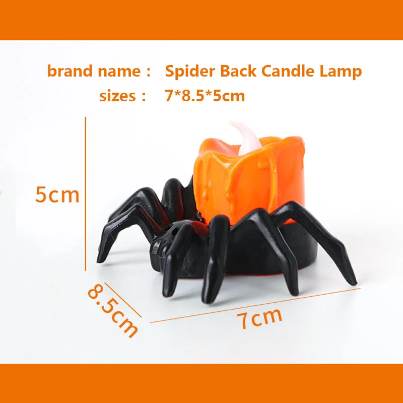 5 PCS LED Halloween Candle Lights – Pumpkin & Spider Lights 2