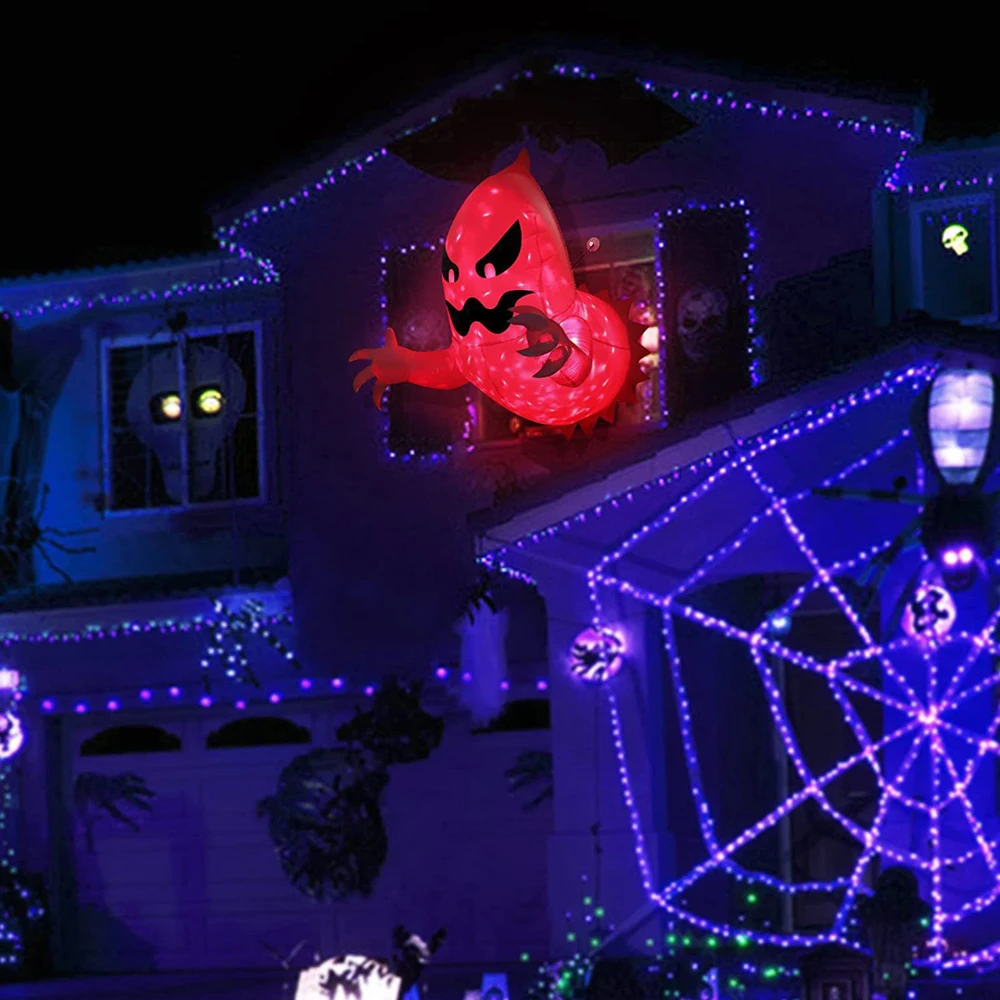 1.4m Halloween Inflatable Ghost Horror Window Ghost Foldable Balloon Outdoor Courtyard Garden Decoration Fun Party Tool 1