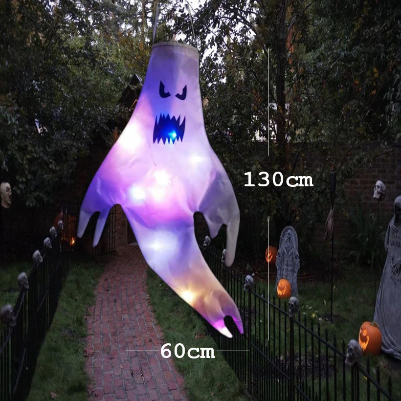 Hanging LED Halloween Ghost – Luminous Windsock Decoration 6