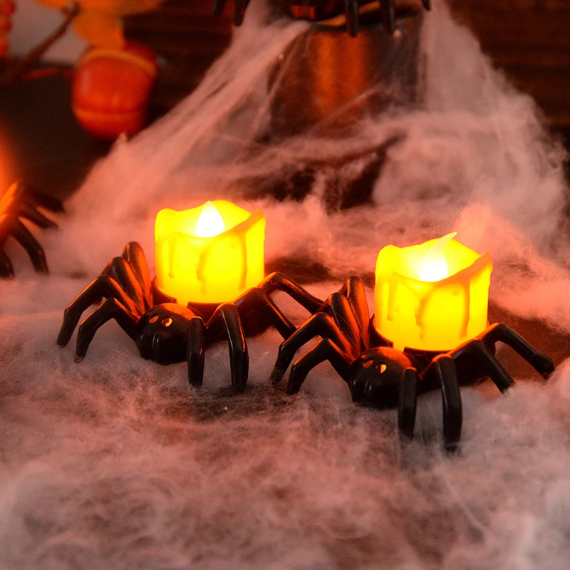 5 PCS LED Halloween Candle Lights – Pumpkin & Spider Lights 5