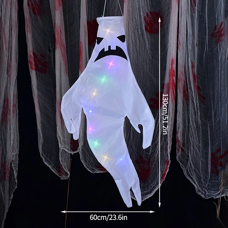 Hanging LED Halloween Ghost – Luminous Windsock Decoration 2